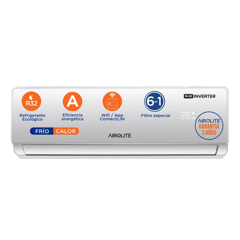 AIRE ACONDICIONADO SPLIT MURO FRÍO-CALOR 12000 BTU INV