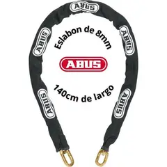 ABUS - Cadena Acero Serie 8KS 140cm Endurecido Alta Seguridad