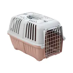 MPS - Jaula Transporte Mascotas Pratiko Metal 3 Rosa Opaco