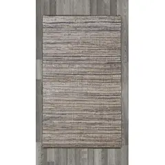DECOGHAR - Alfombra Chindi Boho Artesanal BeigeMarrón 150 X 210 mts
