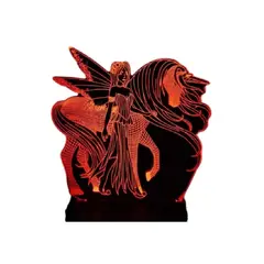 GENERICO - Lampara ilusión 3D Unicornio y Hada De 7 Colores