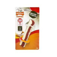 NYLABONE - Hueso Para Perro Tipo Rollo Power Chew Sabor Pollo Color Blanco Rojo