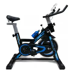 IMPORTCLICK - Bicicleta Estática Spinning Profesional 120 KG Azul - Negro