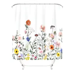 GENERICO - CORTINA DE BAÑO IMPERMEABLE MÁS FORRO DE DUCHA 180x180 cm