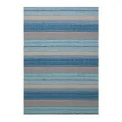 DECOGHAR - Alfombra Kelim Boho Stripes Con Antideslizante Turquesa 1,20 X 1,80 mts