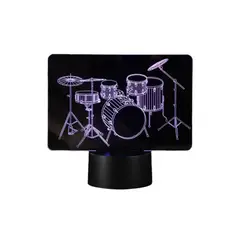 GENERICO - Lampara ilusión 3D Bateria De 7 Colores