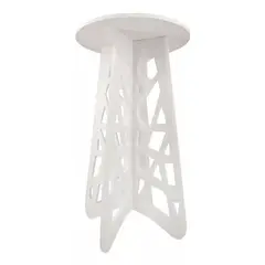 GENERICO - Mesa Auxiliar Moderna De Centro Decoración Redondo Blanca