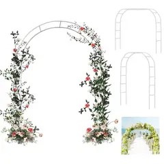 KUANGYE - Arco Jardín Plantas Globos Matrimonio Metal Altura Ajustable