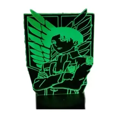 GENERICO - Lampara ilusión 3D Levi Ackerman De 7 Colores