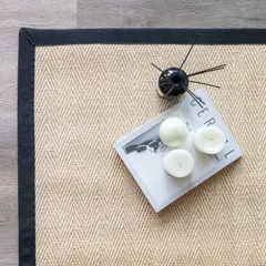 TRIBUS DEL MUNDO - Alfombra Guinea Living Sisal Antideslizante Beige 250x350
