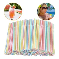 GENERICO - Bombilla Pajita 100% Reutilizable Colores X 200 Unidades Pcz