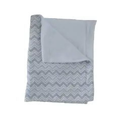 GENERICO - Manta Polar Verde- Zig Zag Gris