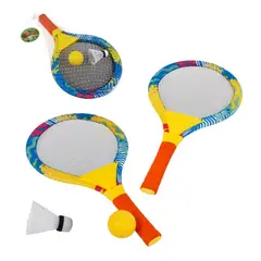 ANSALDO - Set de raquetas con pelota y pluma para playa