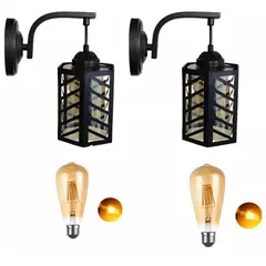 WANT - Pack X 2 Aplique Moderno Porta Ampolleta E27 Incluidas