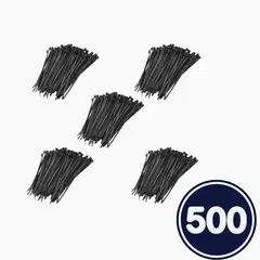 GENERICO - Amarra Plástica Negra 15cmx2.5mm - pack 500 unidades (5 bolsas de 100)