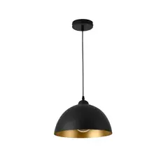 GENERICO - Lampara De Techo Colgante Cupula Vintage Decoracion Negro