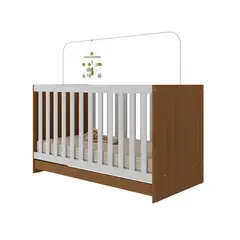 KIDSCOOL - Cuna New 3 Funciones Blanco/Cafe