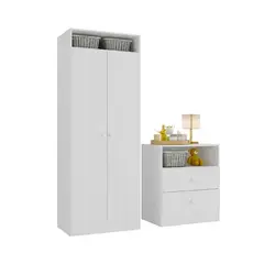KIDSCOOL - CLOSET + COMODA BLANCO TOP BABY