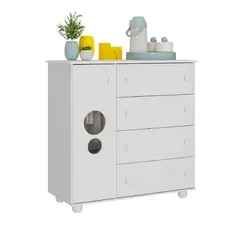 KIDSCOOL - Comoda Top 4 Cajones Blanco