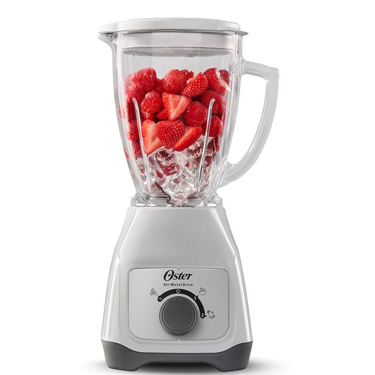Licuadora Oster® Con Vaso De Vidrio Y Control De Perilla Color Blanco