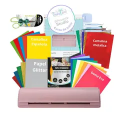 SILHOUETTE - KIT PAPELERIA FULL CAMEO 5 ROSADA + CURSO GRATIS