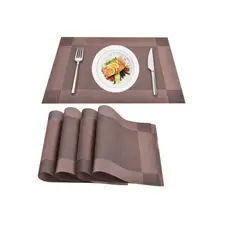 GENERICO - Set 4 Individuales De Mesa Marron