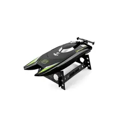 GENERICO - Lancha Grande Full Velocidad Control Remoto Premium Negro