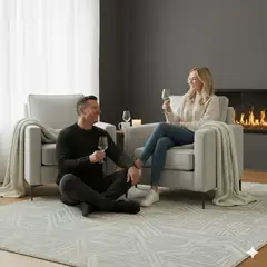 SITIAL HOME - Juego poltronas Venetto Gris claro con tecnologia resortes full comfort