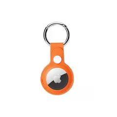 GENERICO - Funda Compatible Apple Airtag Localizador Perro Gato Naranja