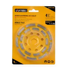 UYUSTOOL - DISCO DIAMANTADO COPA PIEDRA 4 12 DOBLE FILO UYUSTOOLS