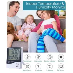 GENERICO - Reloj para exteriores Medidor de humedad electrónico inteligente eléctrico Digital T783