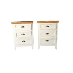 CASAHOGGAR - Velador Rustico Pack Terramo Bicolor Blanco