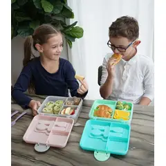 GENERICO - Lonchera Bento Box Con Cubieto Rosa Melii
