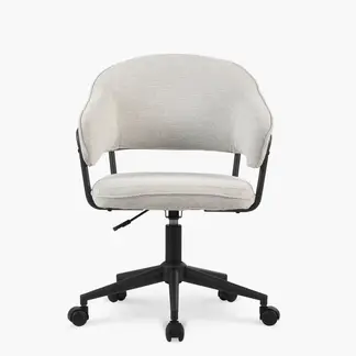 FORM DESIGN - Silla Home Office Stanford Gris Claro con ruedas Form