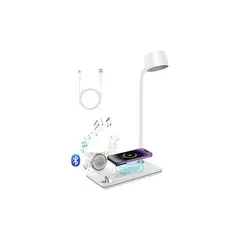 UNIVERSAL - Lámpara de Escritorio con Cargador Inalámbrico 4 en 1 Blanco