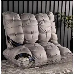 ANGELES DEL HOGAR - Pack 2 Almohadas Plumon Retorcido 48x74 cm Gris