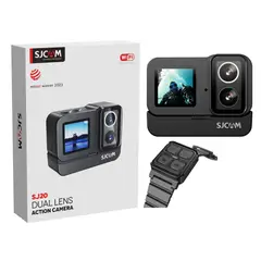 SJCAM - Cámara de acción SJ20 doble lente 20MP Wifi 30M + reloj