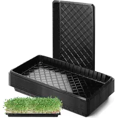 KUANGYE - Set 10× Bandeja Germinación Hidroponía Forraje Sin Agujeros