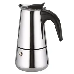 IMPORTCLICK - Cafetera Italiana Acero Inoxidable 9 Tazas 450 ML - Plateado