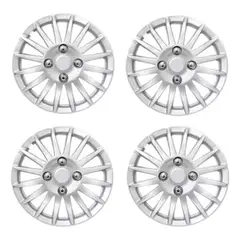 GENERICO - X4 Tapa Rueda Aro 15 Auto Tuning Deportivo GRIS 3