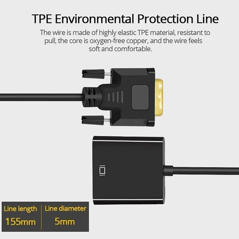 Adaptador DVI a VGA para Monitor de ordenador