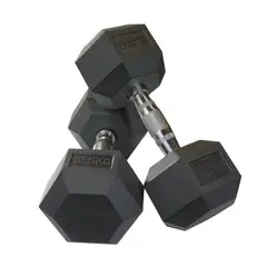 GENERICO - Mancuerna Hexagonal Caucho Crossfit 12,5 kg Unidad