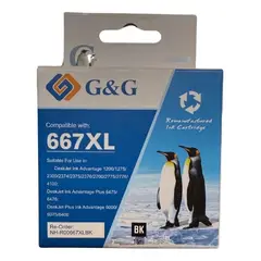 GENERICO - Cartucho de Tinta Compatible para 667XL Negro
