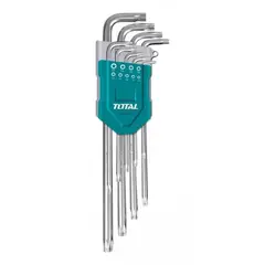TOTAL TOOLS - Juego de Llaves Allen Torx Largas 9pzs THT106392