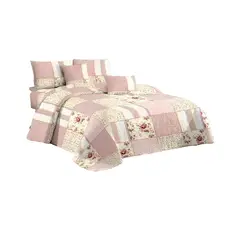 GENERICO - CUBRECAMA QUILT MAS JUEGO DE SABANAS 2 PLAZA