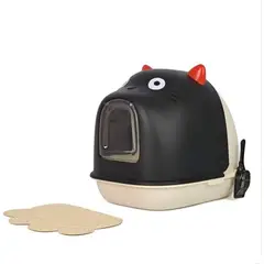 GENERICO - Arenero De Gatos Xl Bandeja Sanitaria De Mascotas Negro