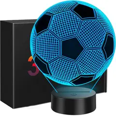 KUANGYE - 3d Balón De Fútbol Luz De Noche Lampara Led Escritorio