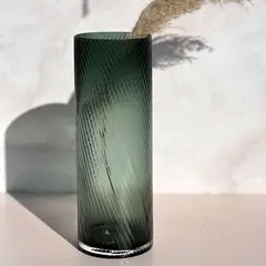 DECO EXPRESS - Florero Berna verde 25x9 cm