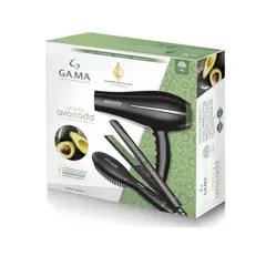 GAMA - Combo Triple Avocado Secador Bora + Alisador + Cepillo