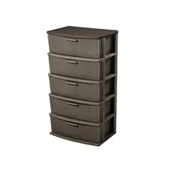 QRUBBER - Cómoda Cajonera Crochet 5 Niveles Mocca MQ -